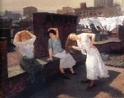 John sloan Sunday,Women Drying Their Hair china oil painting reproduction